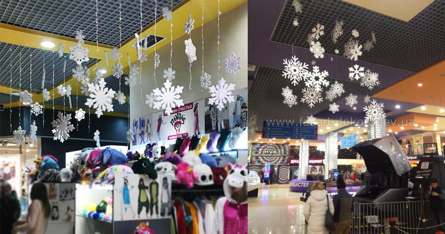 Снежинки для торговых центров